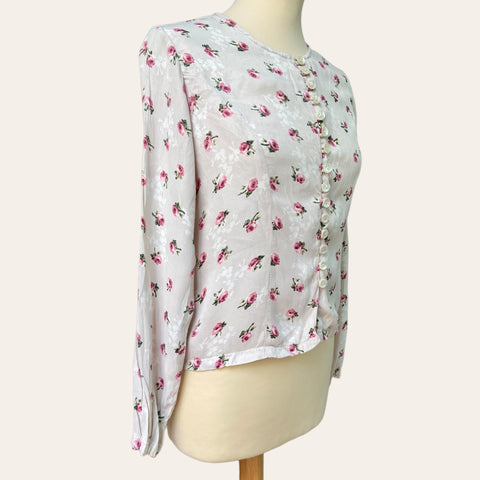 Blouse boutonnée imprimé floral