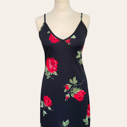 Long floral print dress