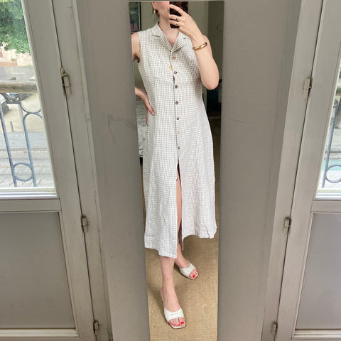 Robe midi imprimé vichy