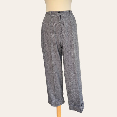 Herringbone wool pants