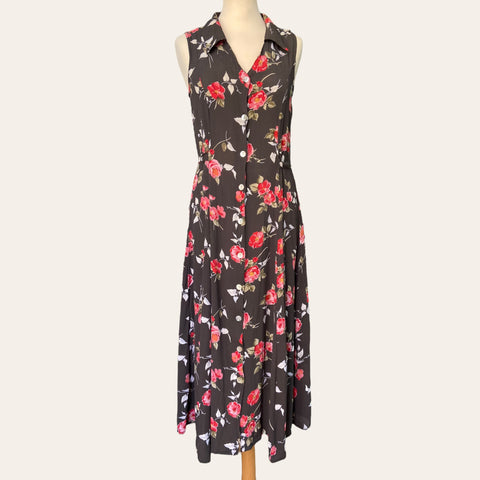 Robe boutonnée imprimé floral