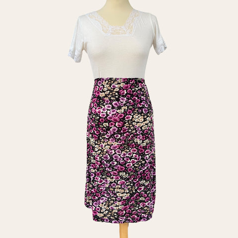 Jupe midi imprimé floral