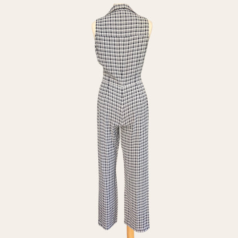 Checkered print jumpsuit