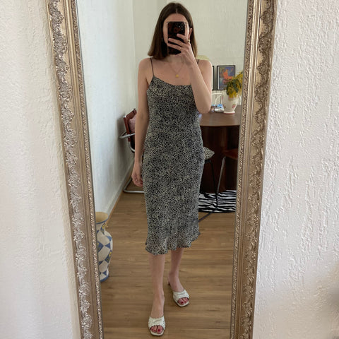 Robe midi imprimé léopard