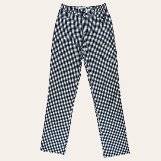 Gingham printed pants