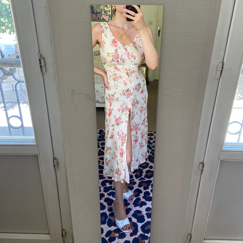 Robe boutonnée imprimé floral