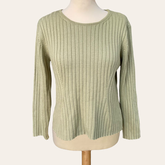 Wool ribbed knit