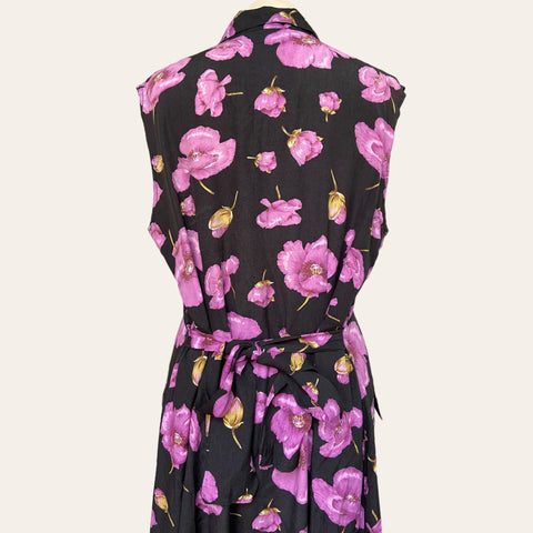 Robe boutonnée imprimé floral