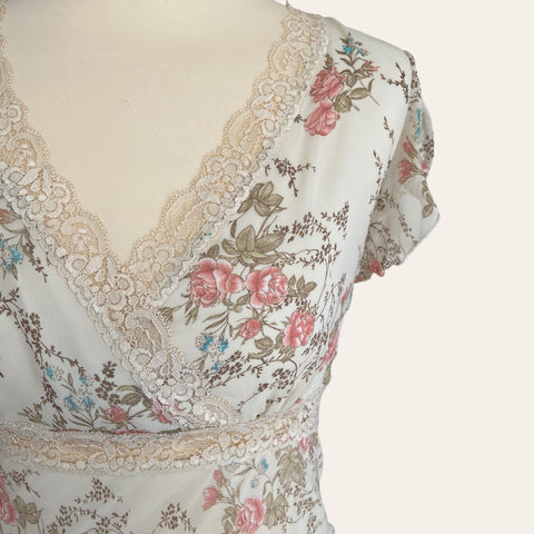 Robe mi-longue imprimé floral