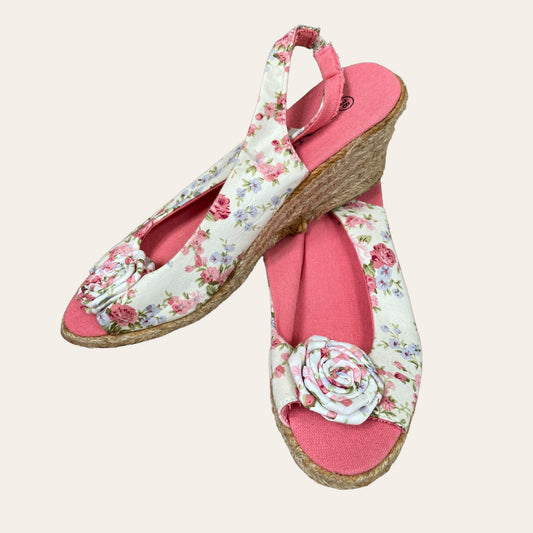 Floral print espadrilles