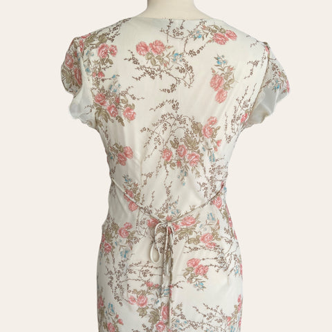 Floral print mid-length dress