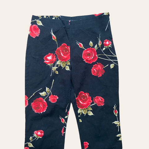 Pantalon à roses