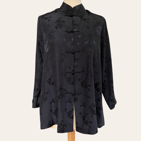 Blouse chinoise satinée