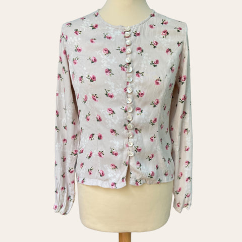 Blouse boutonnée imprimé floral