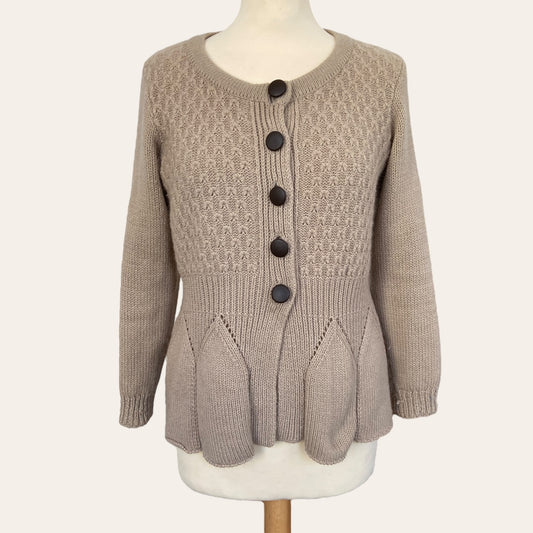 Cardigan ajouré en laine