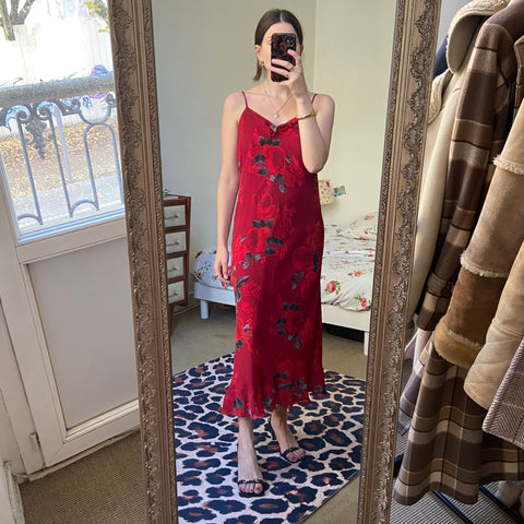 Robe mi-longue imprimé floral