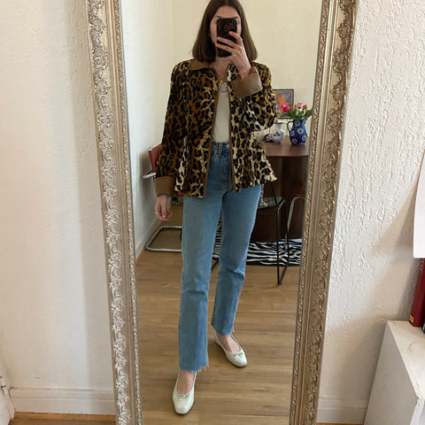 Reversible leopard jacket