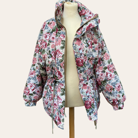 Parka doudoune imprimé floral