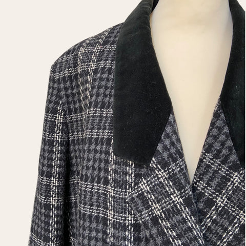 Checked wool blazer