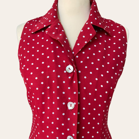 Robe chemise imprimé pois