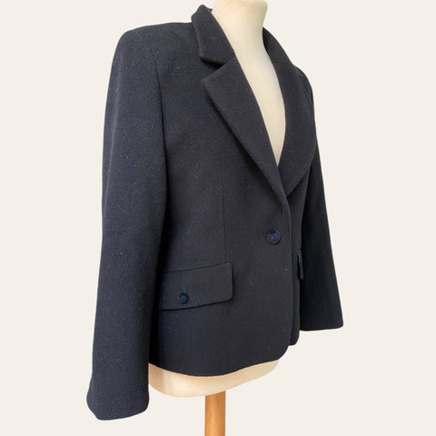 Blazer noir en laine