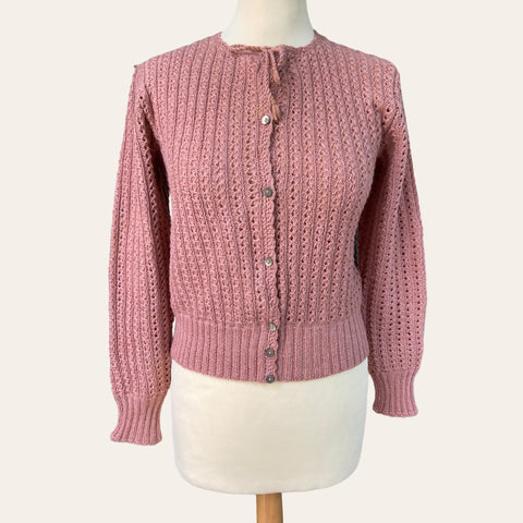 Cardigan ajouré en laine