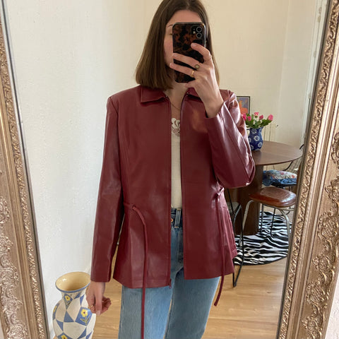 Faux leather jacket