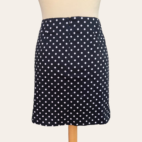 Polka dot print mini skirt