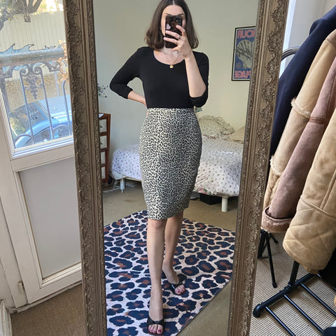 Leopard print skirt