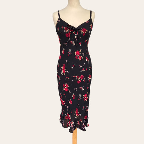 Floral print mid-length dress