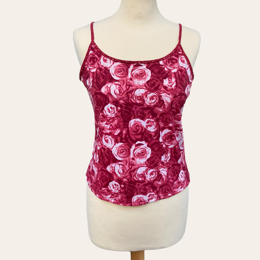 Rose print tank top