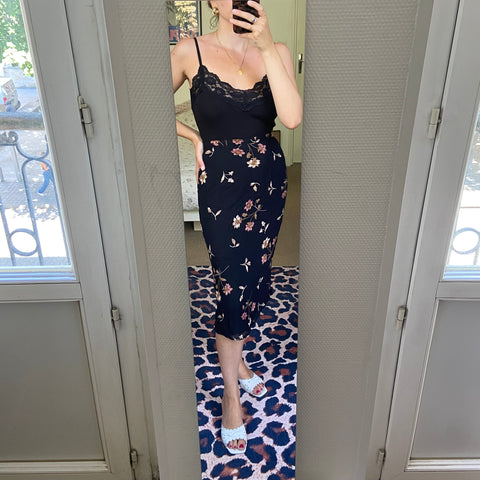 Jupe midi imprimé floral