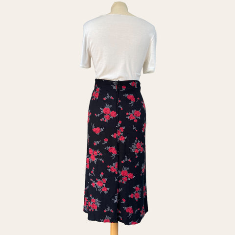 Jupe midi imprimé floral