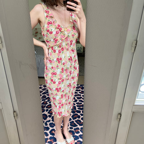 Robe midi imprimé floral