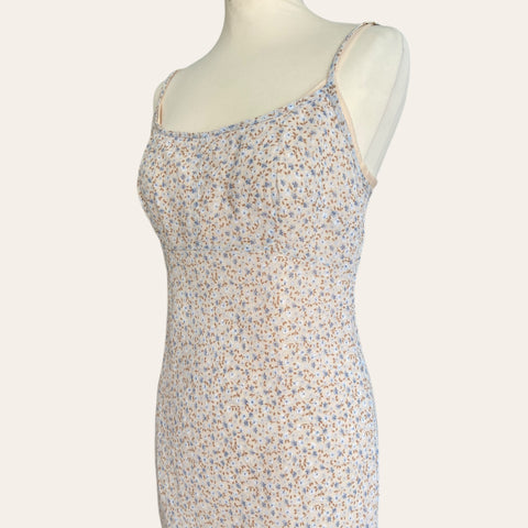 Floral print mid-length dress