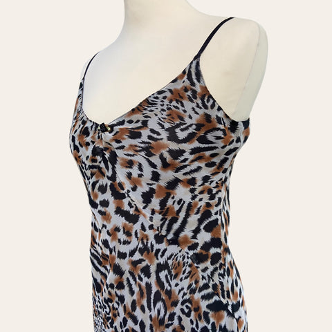 Robe midi imprimé animalier