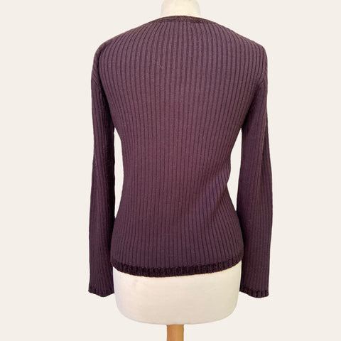 Cardigan marron en laine