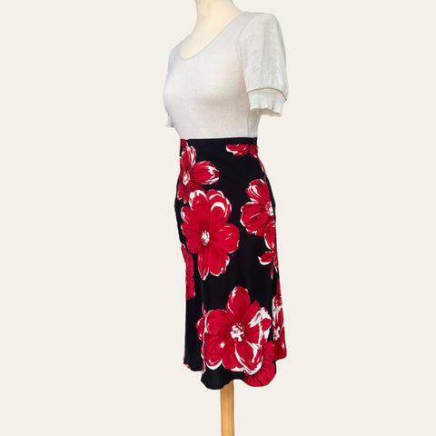 Jupe midi imprimé floral