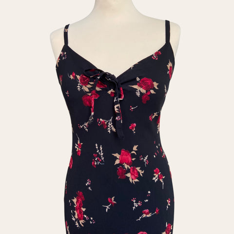 Floral print mid-length dress