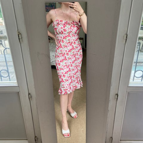 Floral print midi dress