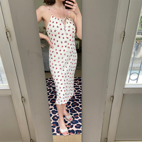 Robe mi-longue imprimé floral