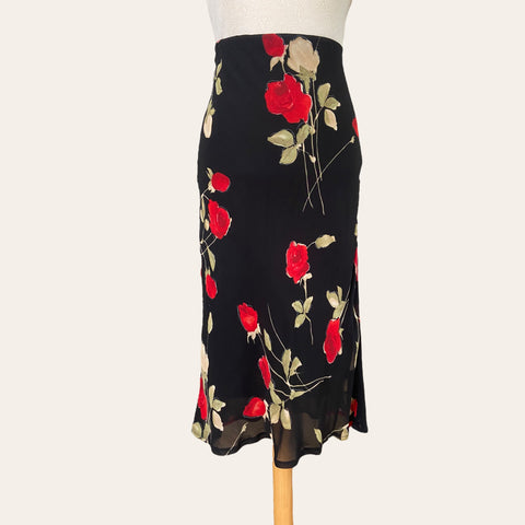 Jupe midi imprimé floral