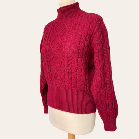 Wool cable knit