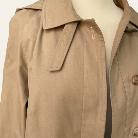 Trench beige à capuche