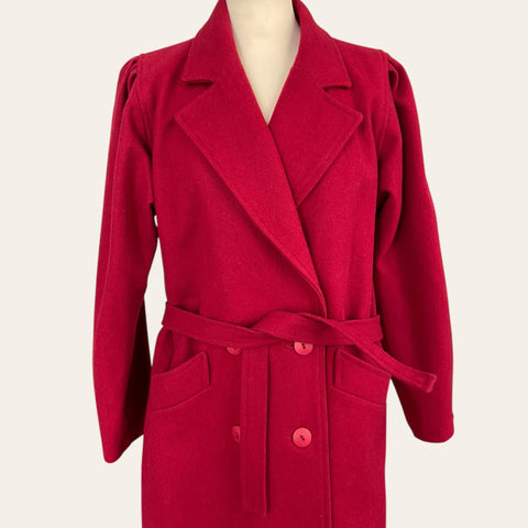 Belted wool coat