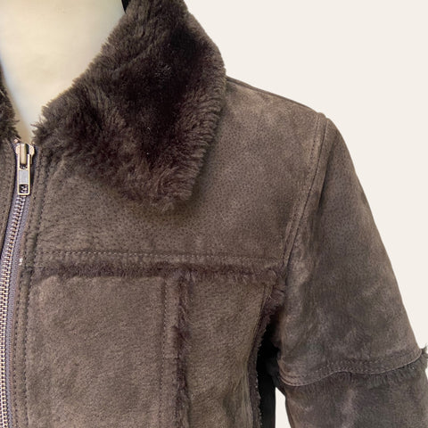 Manteau blouson en cuir