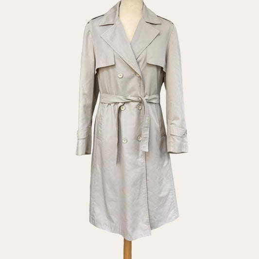 Belted mid-length trench coat