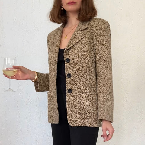 Blazer imprimé léopard