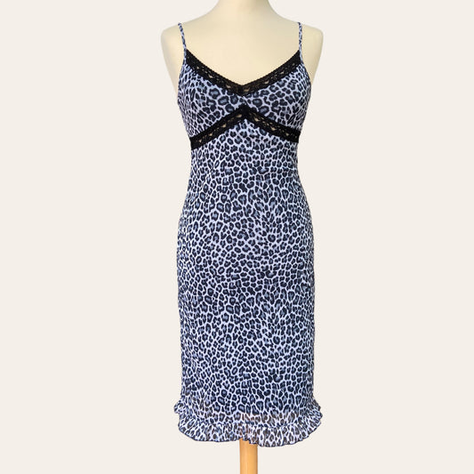 Leopard print midi dress