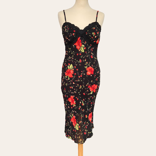 Floral print slip dress